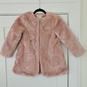 Disney Princess Collection Pink Faux Fur Girls Coat